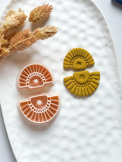 Boho Fan Clay Earring Cutter Set (30, 35, 40 mm options)