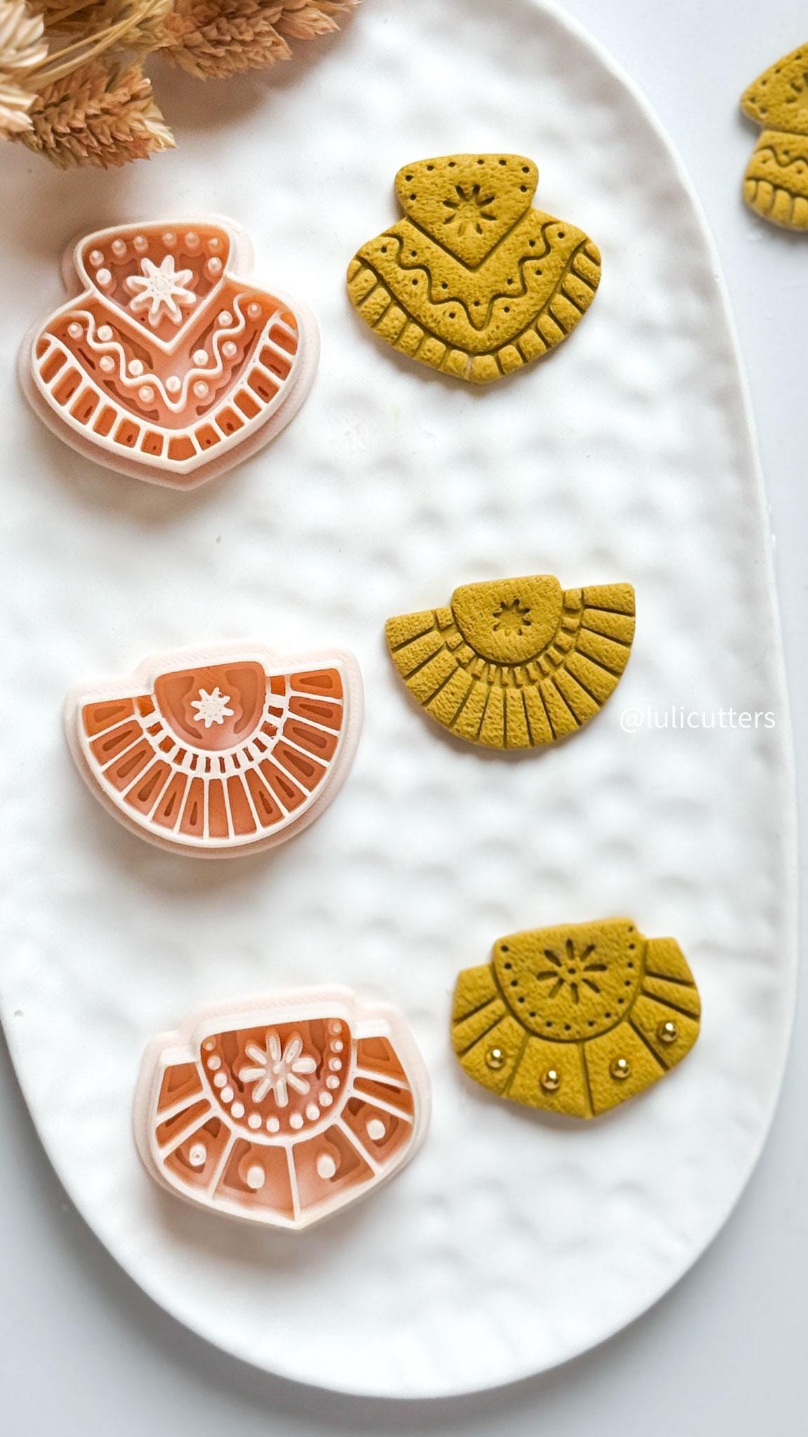 Boho Fan Clay Earring Cutter Set (30, 35, 40 mm options)