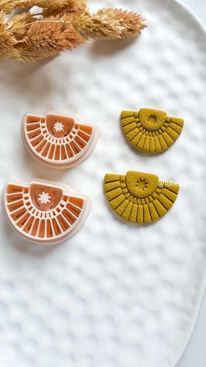 Boho Fan Clay Earring Cutter Set (30, 35, 40 mm options)