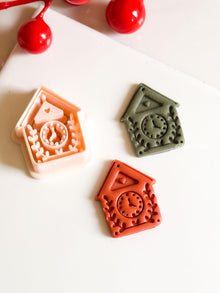 Nordic Cuckoo Clock Polymer Clay Cutter Folk Art Christmas Earring Tool