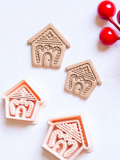 Winter Fairy Gingerbread House Polymer Clay Cutter Christmas Earring and Jewelry Making Tool
