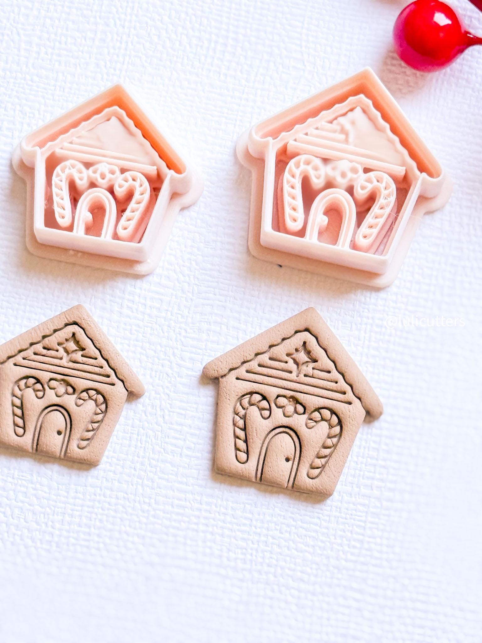 Winter Fairy Gingerbread House Polymer Clay Cutter Christmas Earring and Jewelry Making Tool