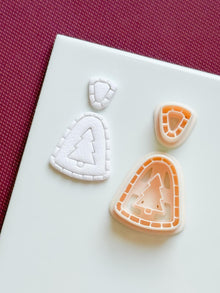 Christmas Tree Dangle Earring Polymer Clay Cutter Set Holiday Jewelry Making