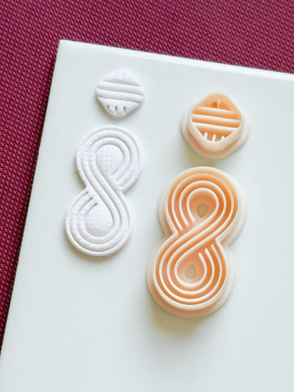 Infinity Dangle Earring Polymer Clay Cutter Set Jewelry Making Tools