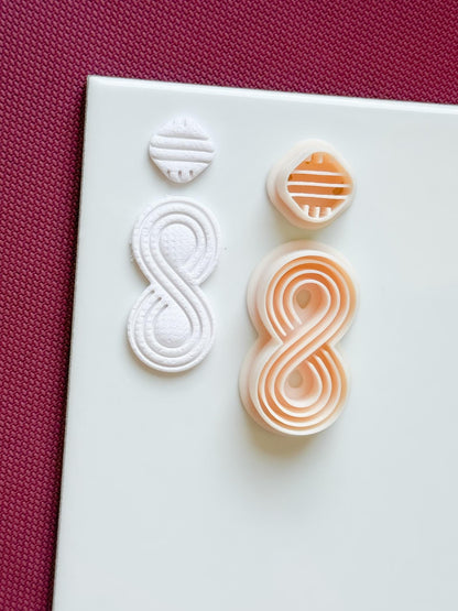 Infinity Dangle Earring Polymer Clay Cutter Set Jewelry Making Tools