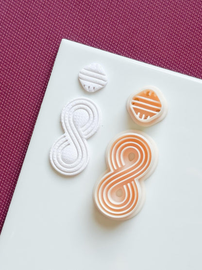 Infinity Dangle Earring Polymer Clay Cutter Set Jewelry Making Tools