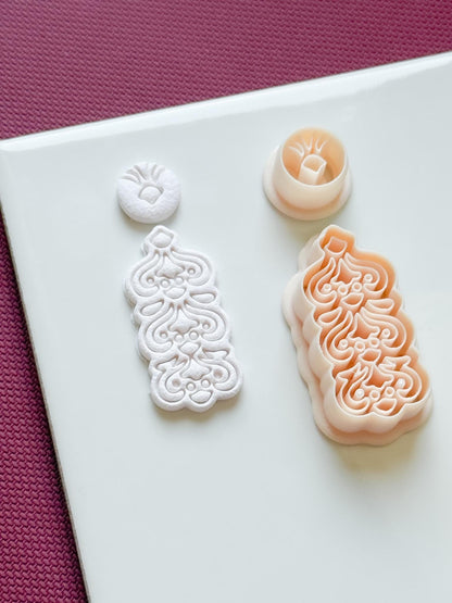 Floral Dangle Earring Polymer Clay Cutter Set Jewelry Making Tools