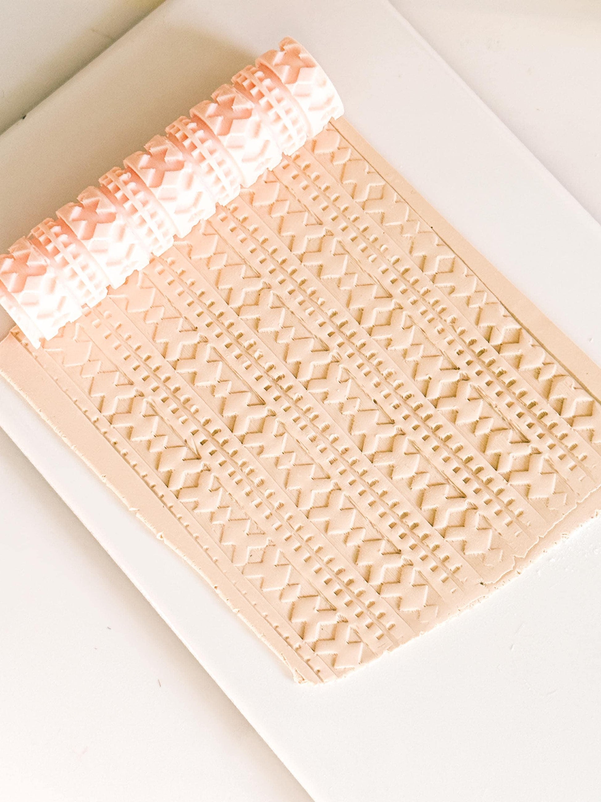 Tribal Pattern Texture Roller Embossing Tool for Polymer Clay Jewelry and Crafts