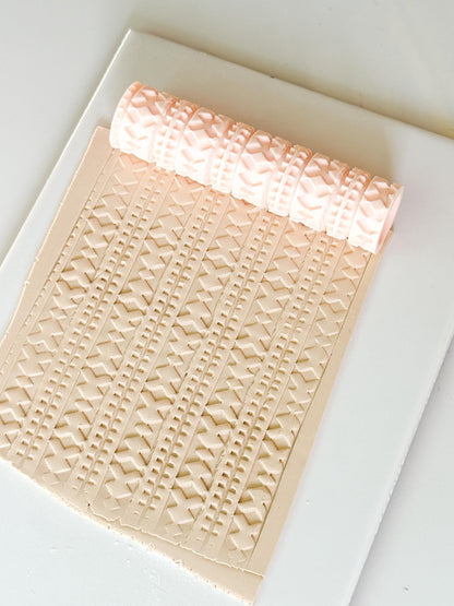 Tribal Pattern Texture Roller Embossing Tool for Polymer Clay Jewelry and Crafts