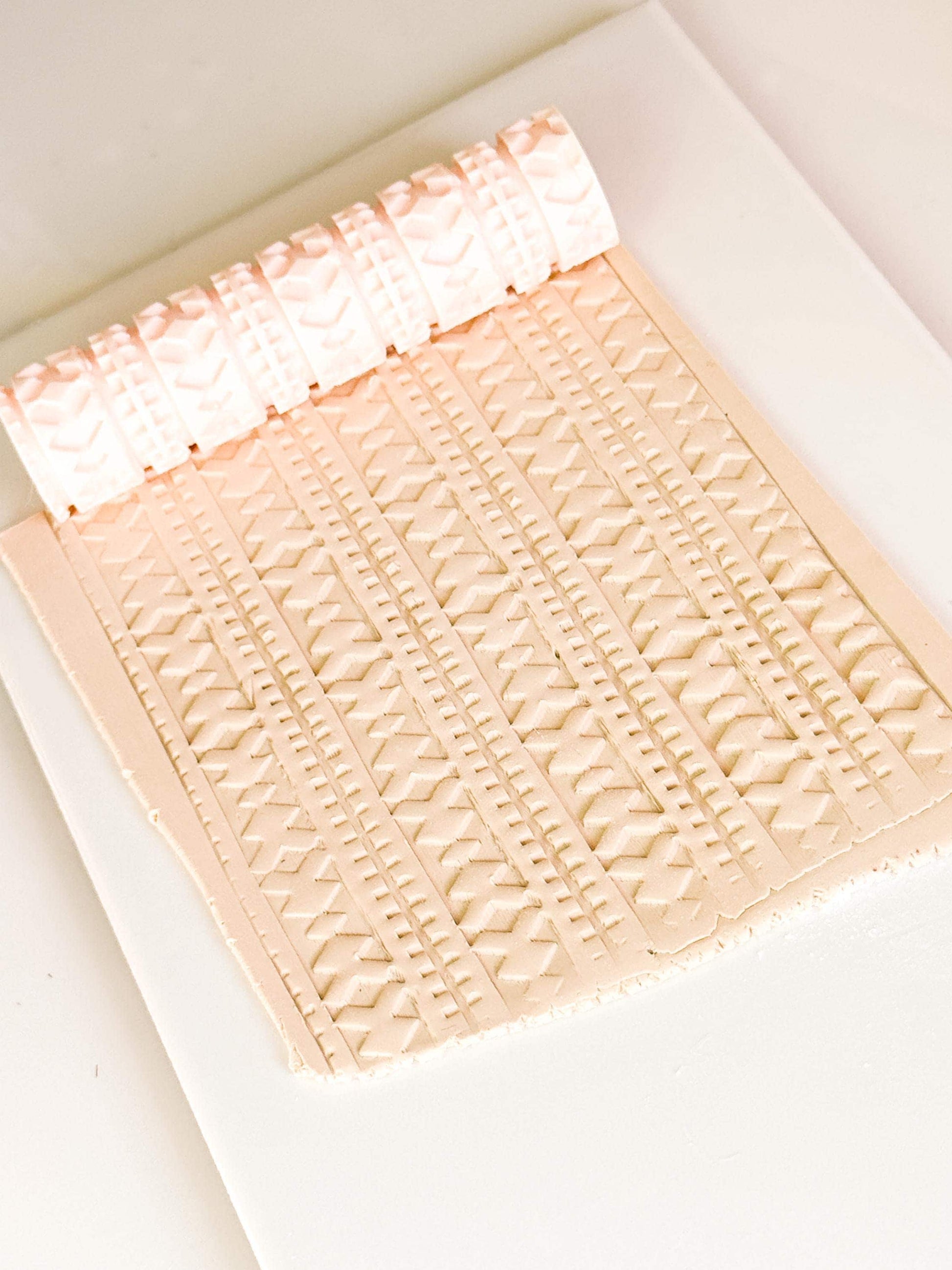 Tribal Pattern Texture Roller Embossing Tool for Polymer Clay Jewelry and Crafts