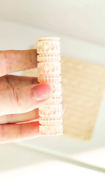 Tribal Pattern Texture Roller Embossing Tool for Polymer Clay Jewelry and Crafts