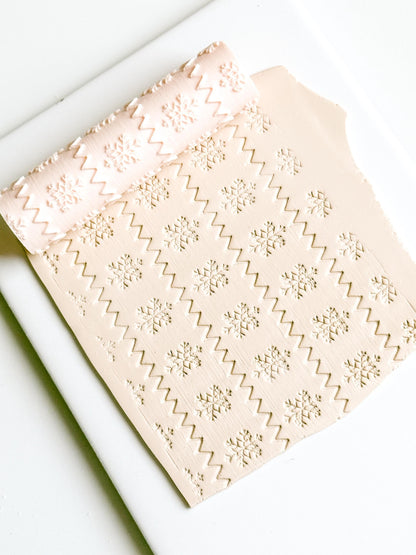 Polymer Clay Emboss Roller Snowflake Zigzag Texture