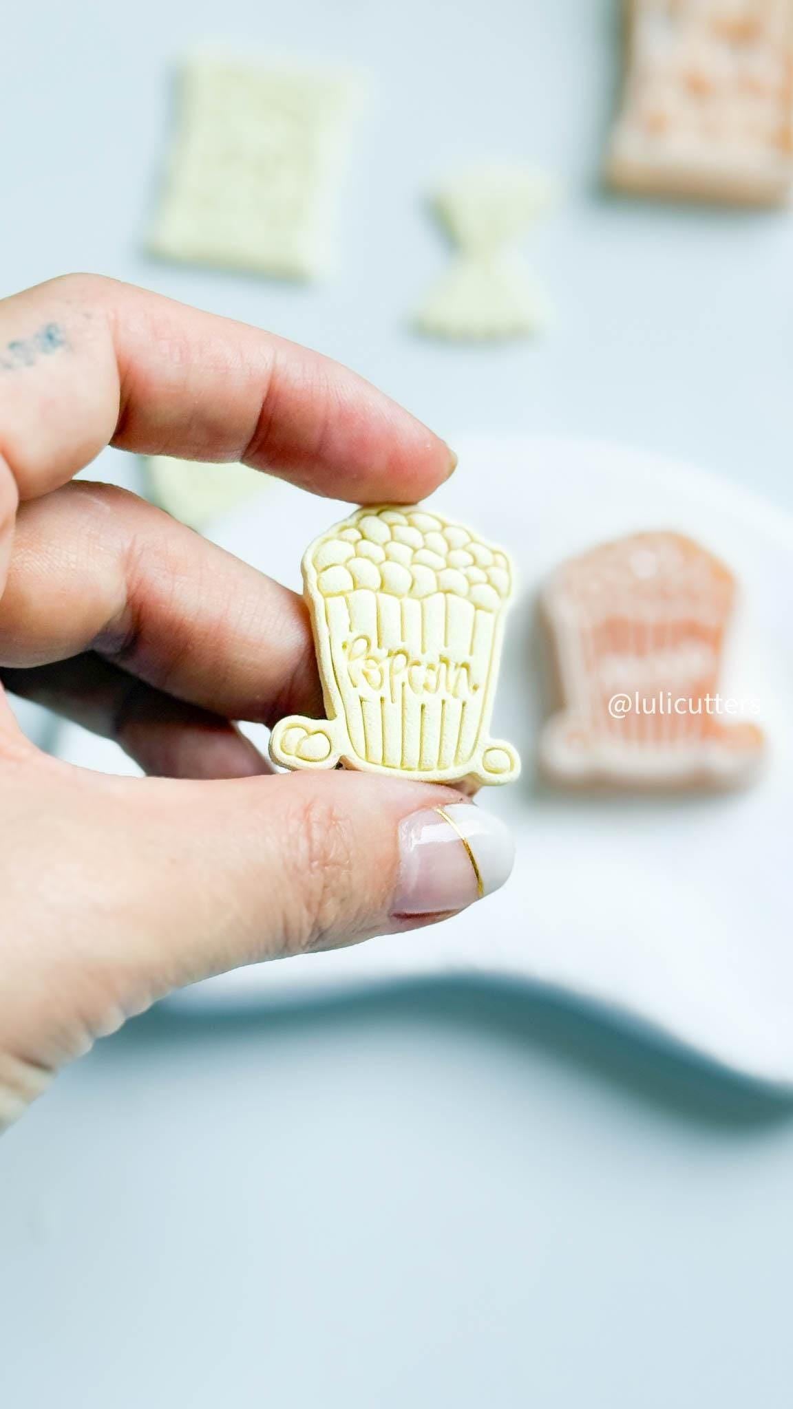 Popcorn Bucket Earring Cutter: Polymer Clay Movie Snack Design