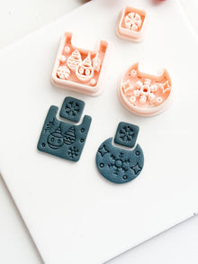 Christmas Ornament Ball Polymer Clay Cutter Snowflake Dangle Earring Tool