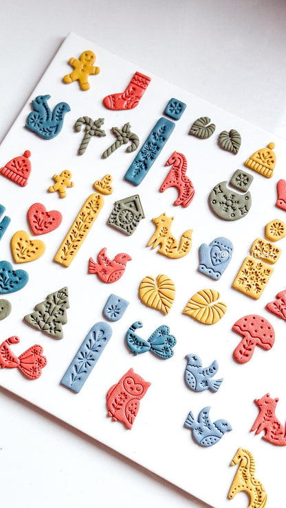 Christmas Ornament Ball Polymer Clay Cutter Snowflake Dangle Earring Tool