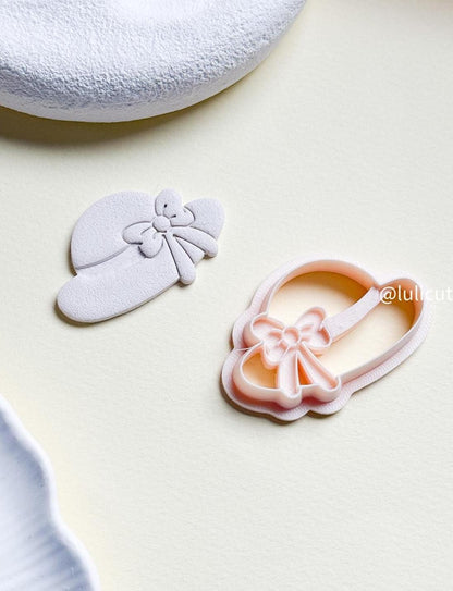 Bow Hat Clay Cutter with Imprint, Earring & Charm DIY