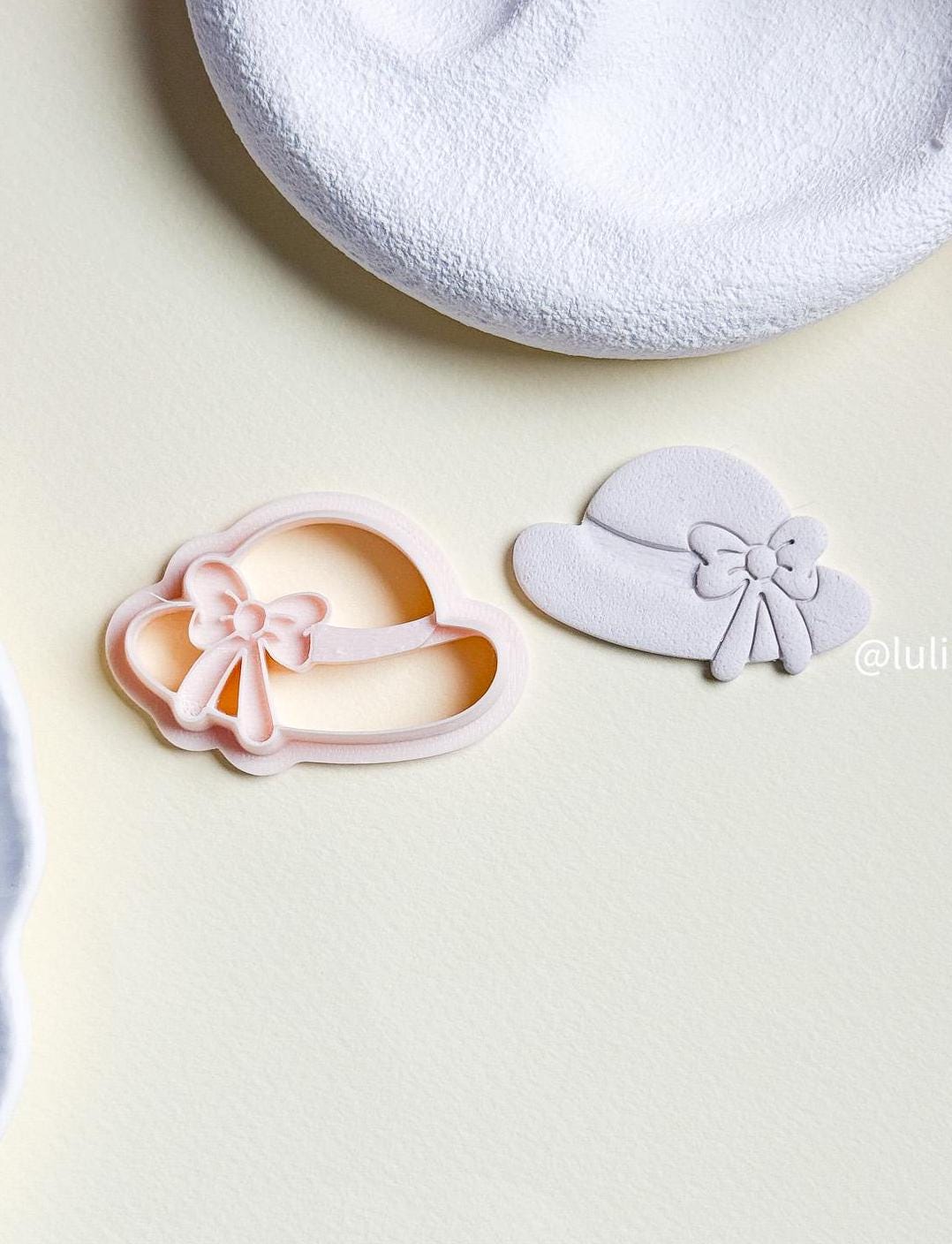 Bow Hat Clay Cutter with Imprint, Earring & Charm DIY