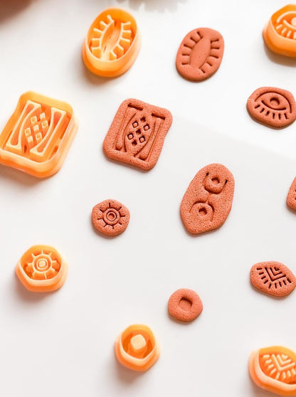 Aztec Clay Cutters Set: Tribal Boho Earring Tools