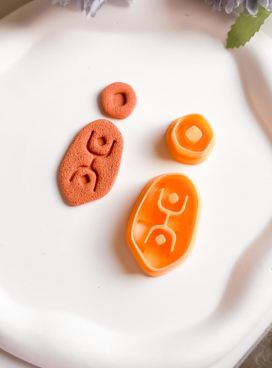 Aztec Clay Cutters Set: Tribal Boho Earring Tools