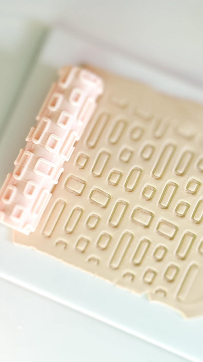 Geometric Rectangle Texture Roller Embossing Tool for Polymer Clay Crafts