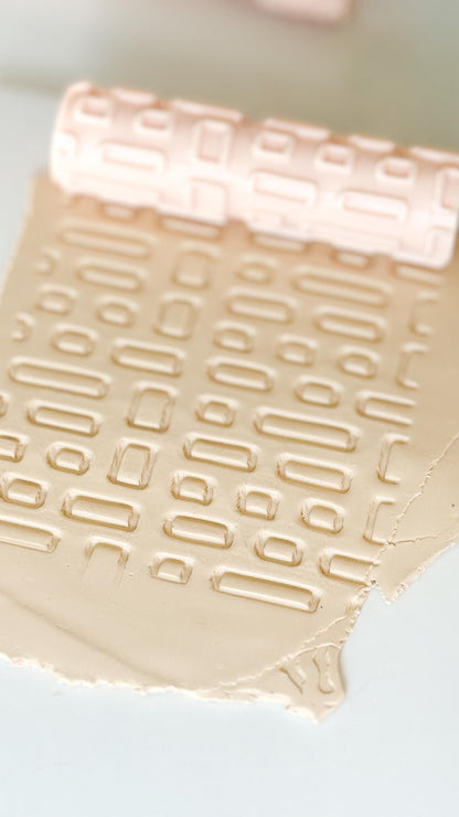 Geometric Rectangle Texture Roller Embossing Tool for Polymer Clay Crafts