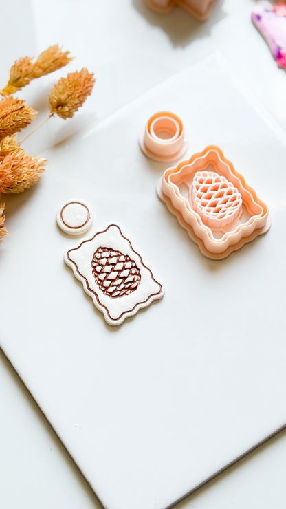 Pine Cone Clay Cutter Set: Woodland Earrings, Rustic Fall Jewelry