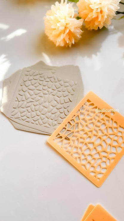 Stone Texture Stencil | Cobblestone Pattern for Clay & Crafts