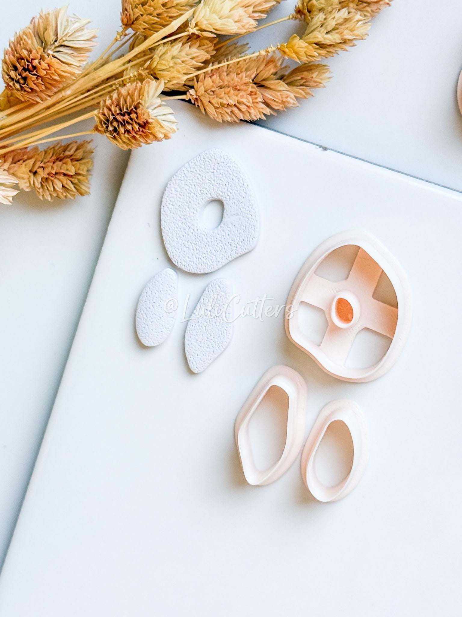 Organic Shape Polymer Clay Cutters 3 Organic Shapes for Earrings