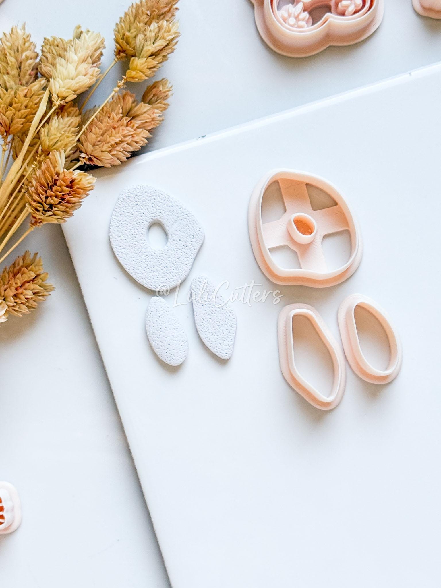 Organic Shape Polymer Clay Cutters 3 Organic Shapes for Earrings