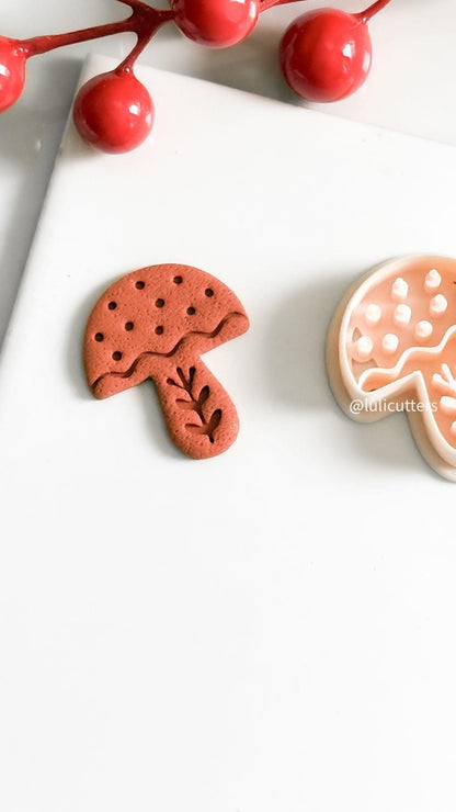 Nordic Mushroom Polymer Clay Cutter for Earrings and Ornaments