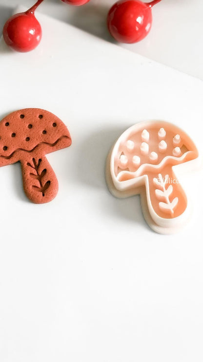 Nordic Mushroom Polymer Clay Cutter for Earrings and Ornaments