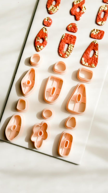 Geometric Polymer Clay Cutters 6 Shape Options for Earrings and Jewelry