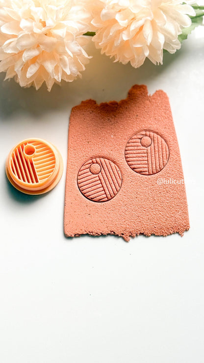 Line Textured Circle Earring Cutter: Modern Polymer Clay Jewelry
