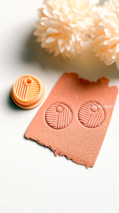 Line Textured Circle Earring Cutter: Modern Polymer Clay Jewelry