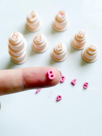 Mini Number Clay Cutter Set: 6mm Polymer Clay Tool