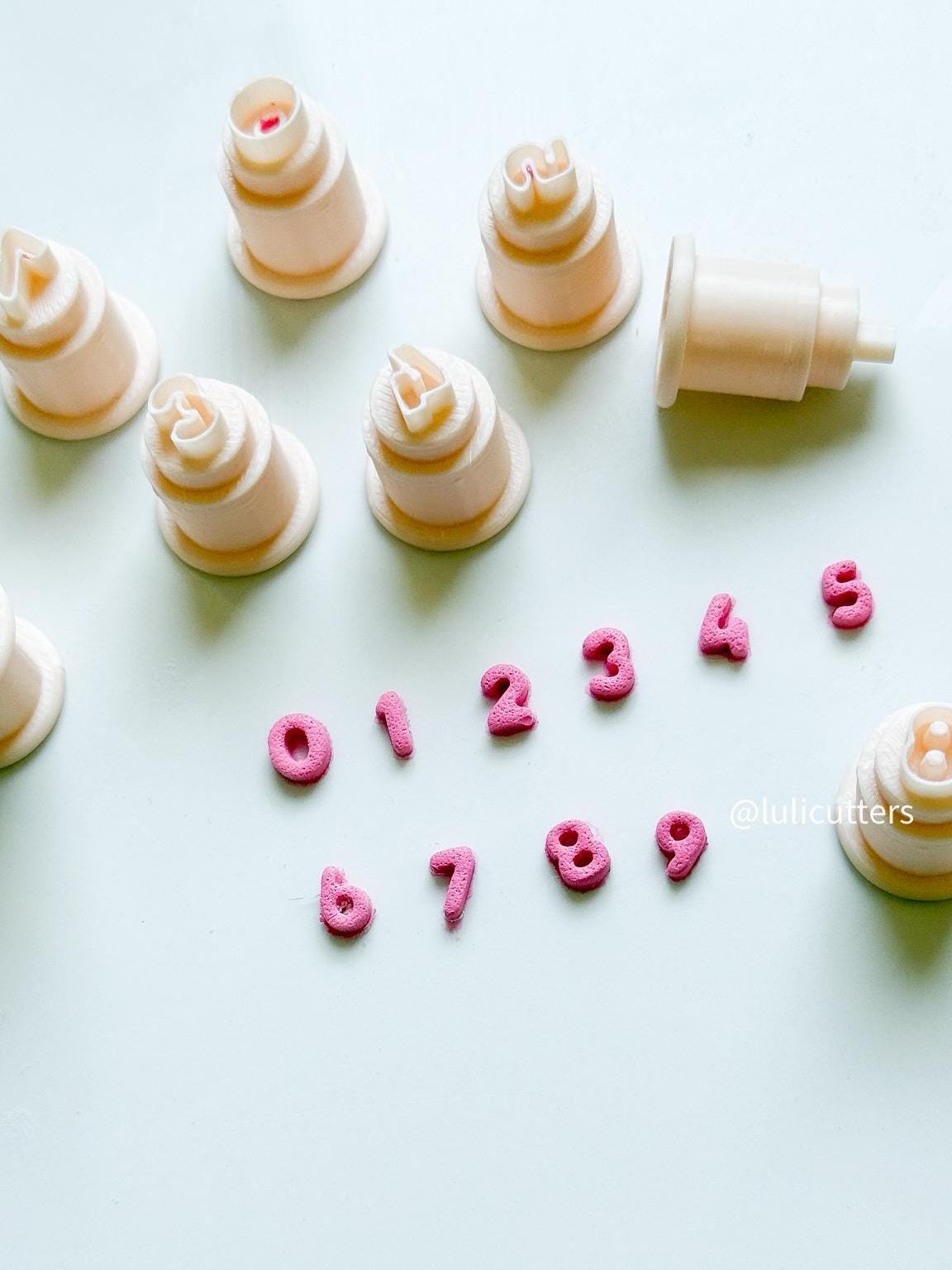 Mini Number Clay Cutter Set: 6mm Polymer Clay Tool