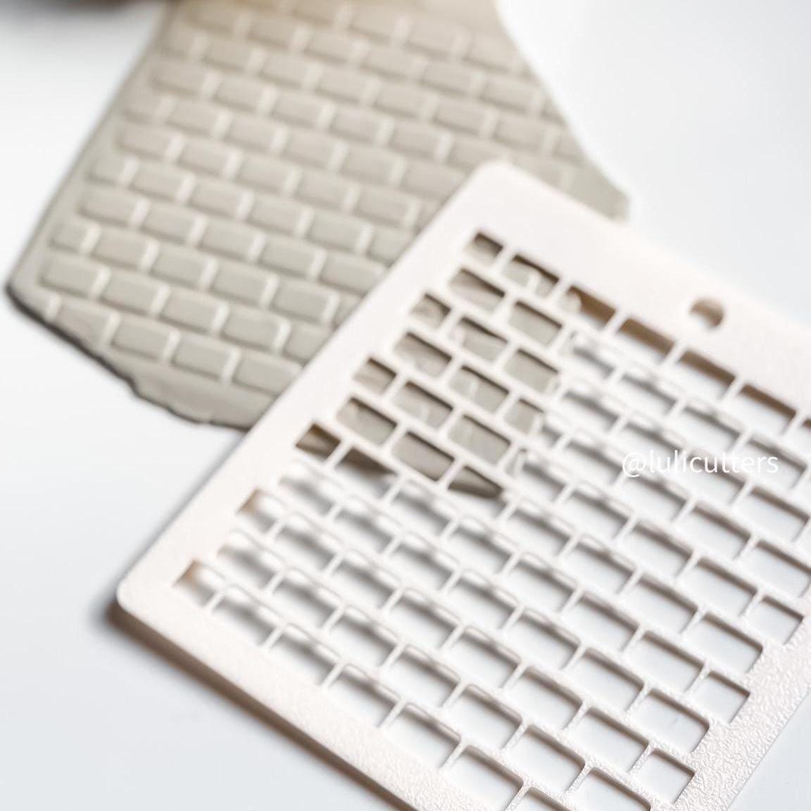 Brick Pattern Clay Stencil: Polymer Clay Texture Template