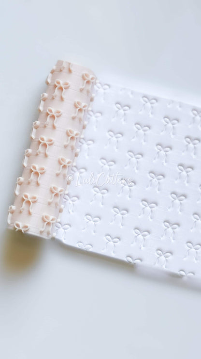 Mini Coquette Bow Texture Roller Embossing Tool for Polymer Clay Crafts