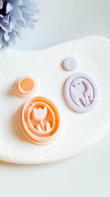 Tulip Flower Earring Cutter Set Includes 30 mm Base + 14 mm Top Circle