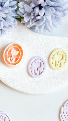 Tulip Flower Earring Cutter Set Includes 30 mm Base + 14 mm Top Circle