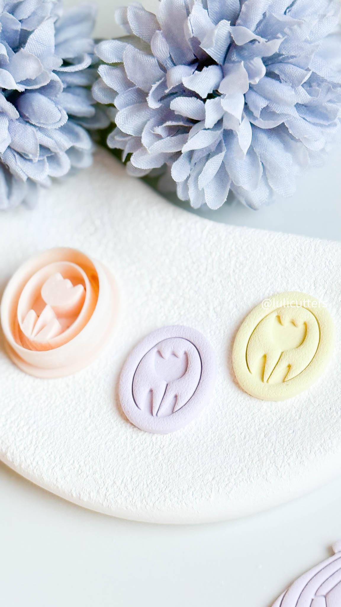 Tulip Flower Earring Cutter Set Includes 30 mm Base + 14 mm Top Circle