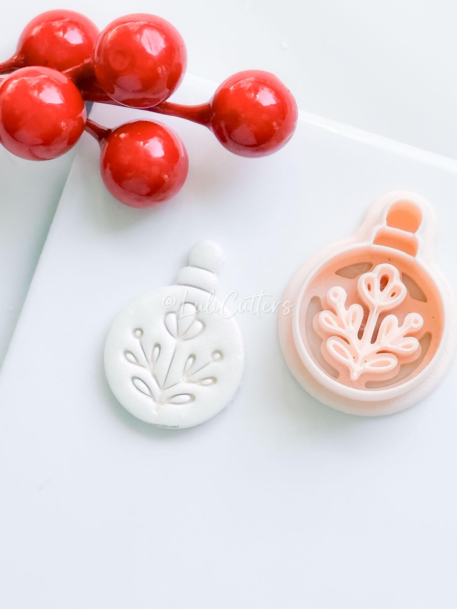 Winter Fairy Floral Ornament Polymer Clay Cutter Earrings, Jewelry, Christmas Decorations