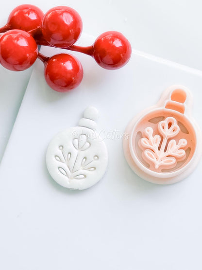 Winter Fairy Floral Ornament Polymer Clay Cutter Earrings, Jewelry, Christmas Decorations