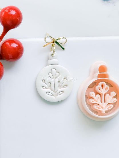 Winter Fairy Floral Ornament Polymer Clay Cutter Earrings, Jewelry, Christmas Decorations