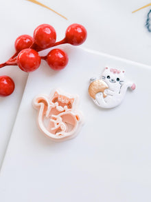 Winter Fairy Cat Ornament Polymer Clay Cutter Set Holiday Earrings & Jewelry