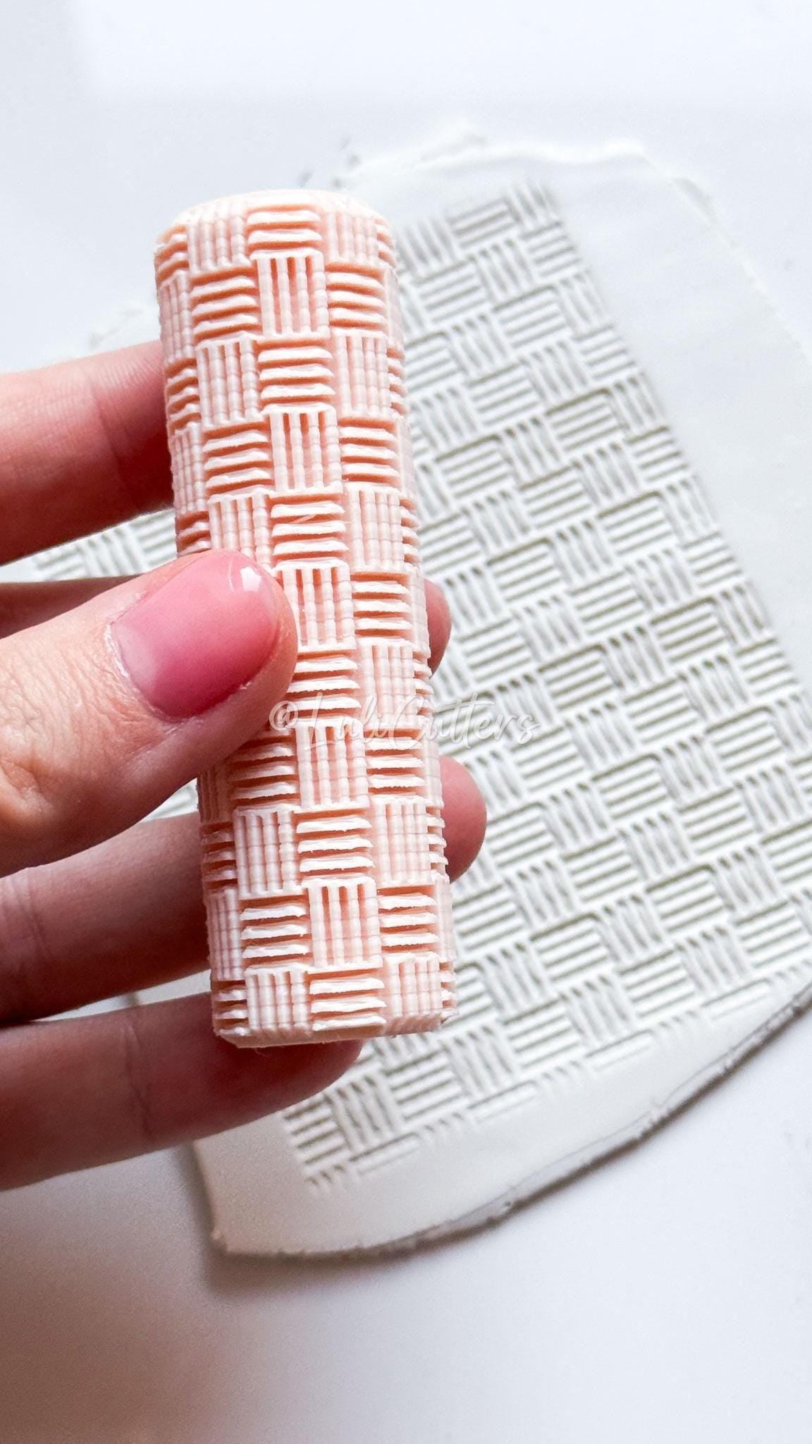 Grid Lines Texture Roller: Polymer Clay Jewelry & Crafts