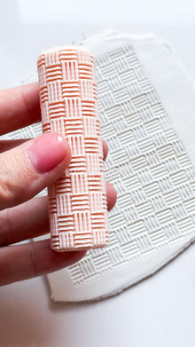 Grid Lines Texture Roller: Polymer Clay Jewelry & Crafts