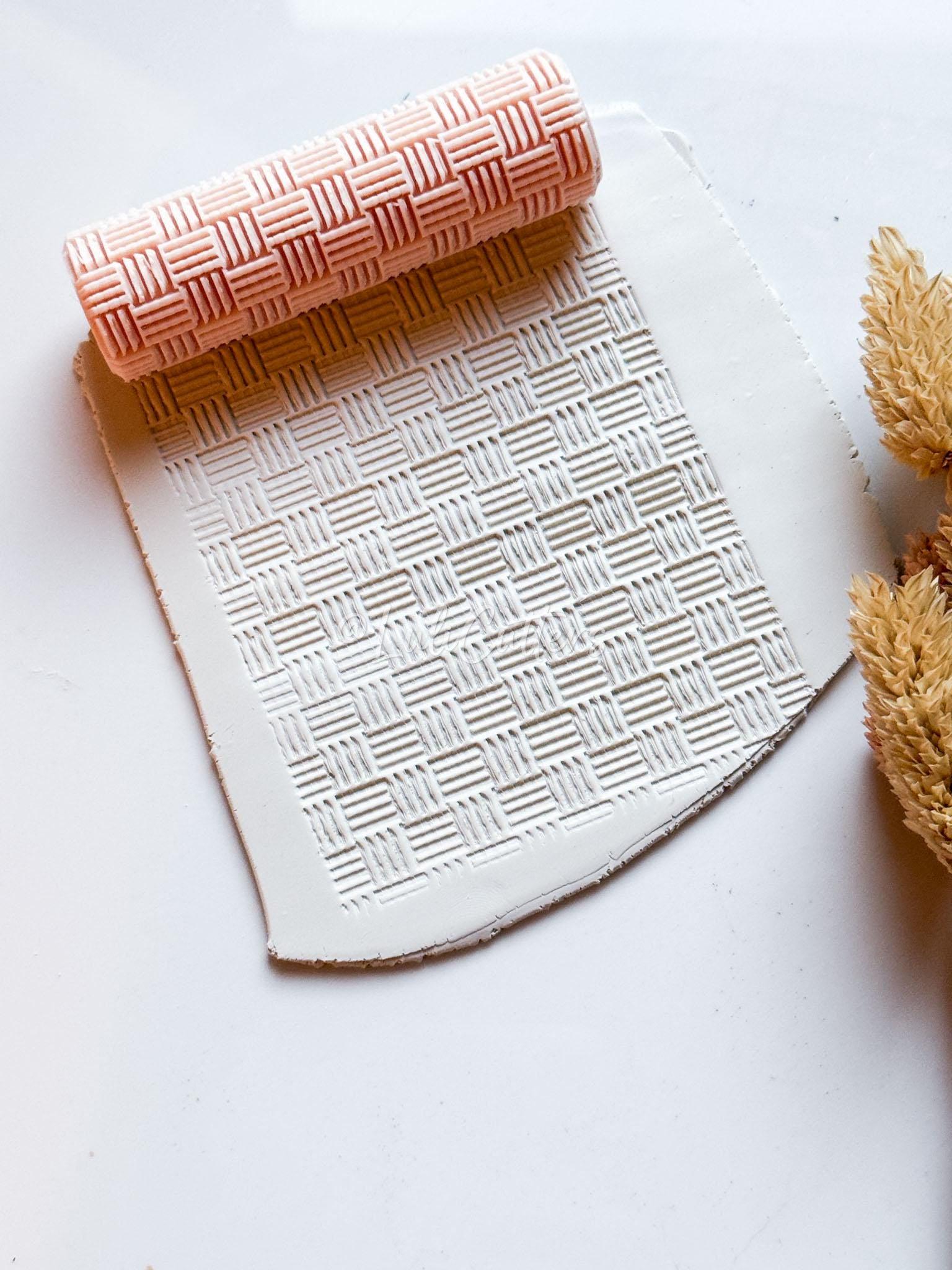 Grid Lines Texture Roller: Polymer Clay Jewelry & Crafts