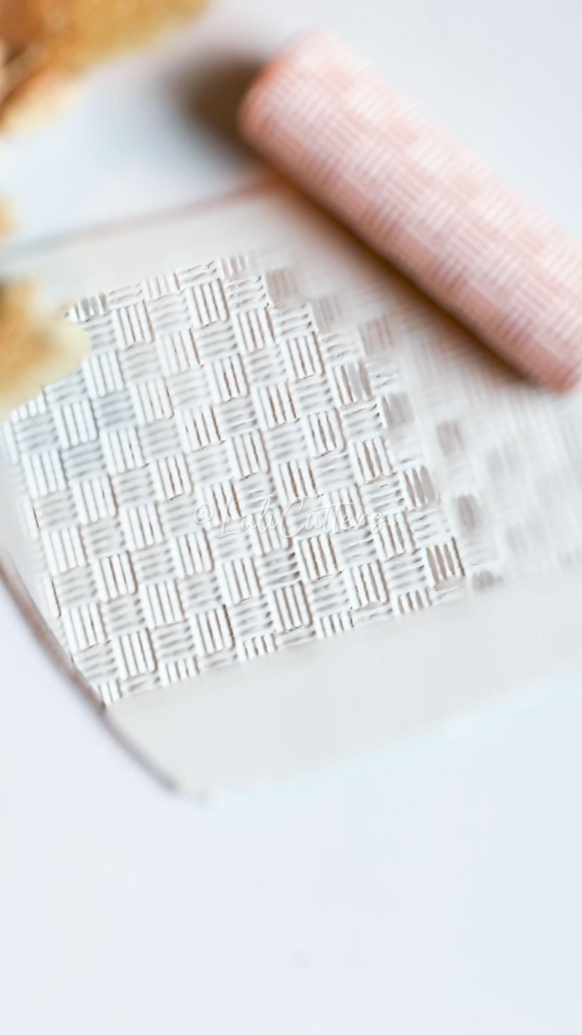 Grid Lines Texture Roller: Polymer Clay Jewelry & Crafts