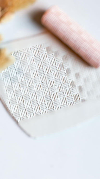 Grid Lines Texture Roller: Polymer Clay Jewelry & Crafts